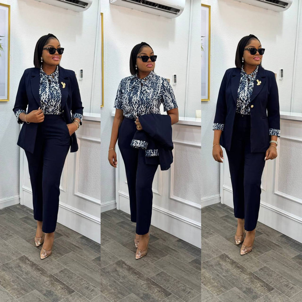 Jacket - Blouse- Pants 3 pieces set  42-48