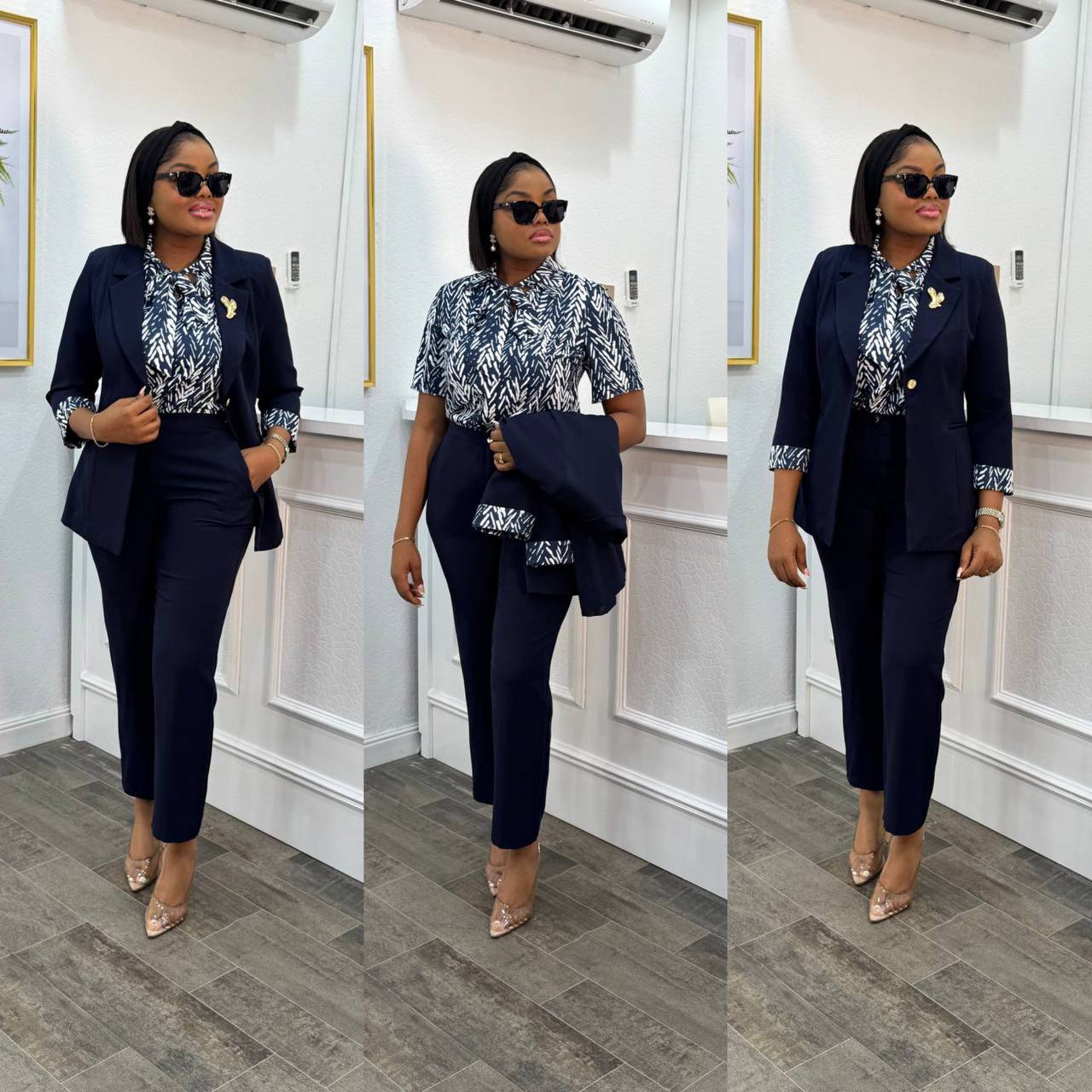 Jacket - Blouse- Pants 3 pieces set  42-48
