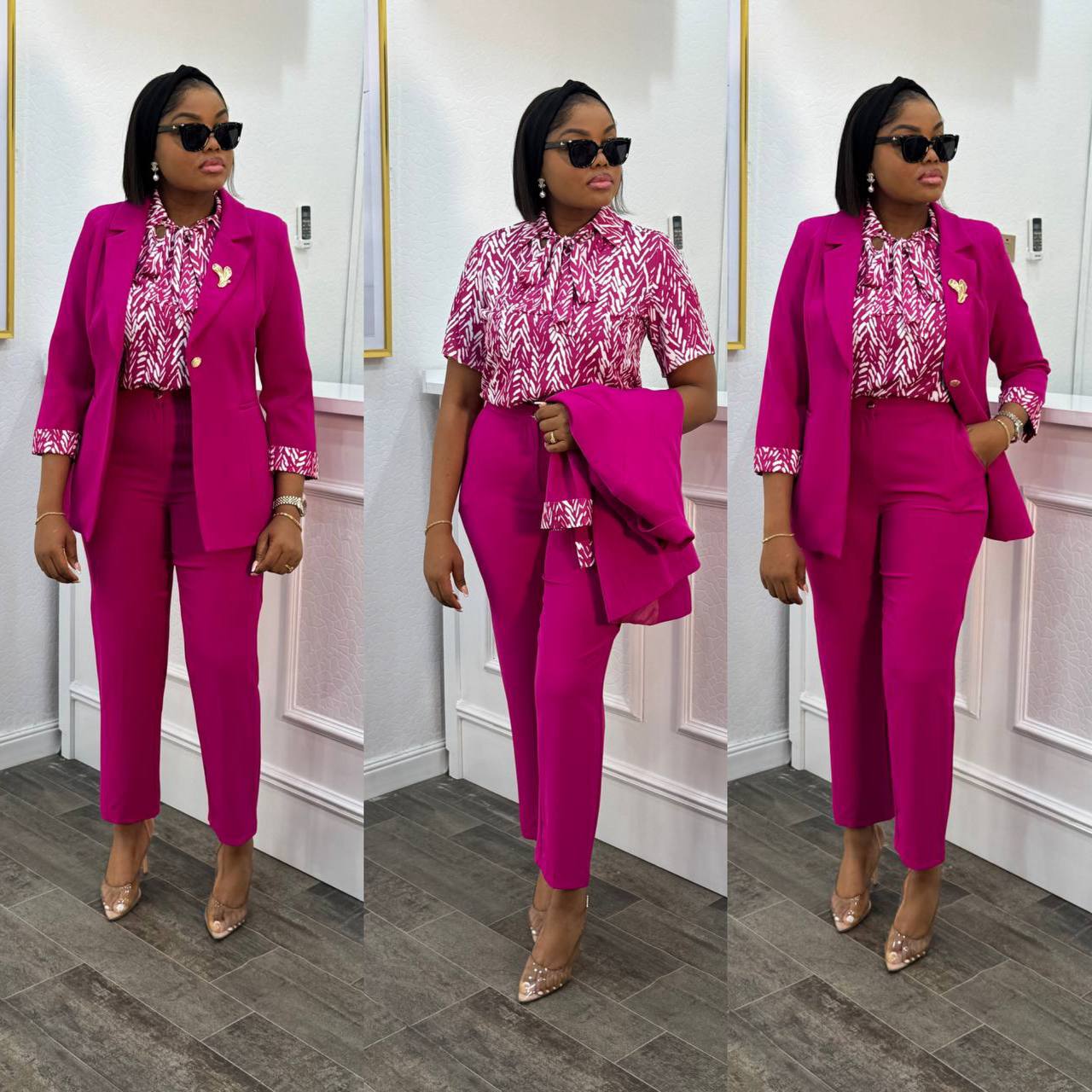 Jacket - Blouse- Pants 3 pieces set  42-48